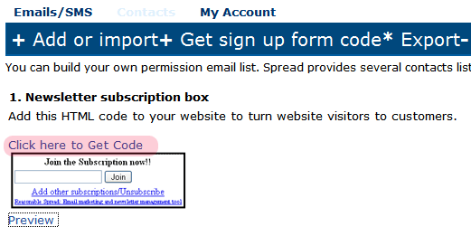 Newsletter Subscription Box